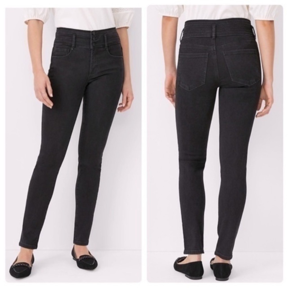 Ann Taylor NWT Sculpting Pocket High Rise Skinny Jeans Jet Black Wash 10 Winter